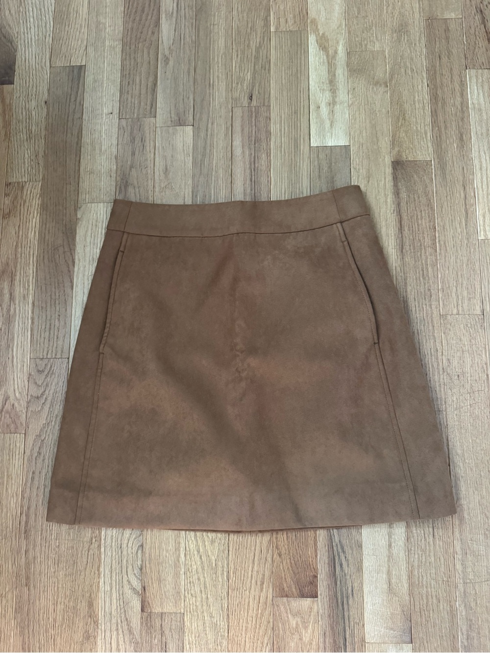 J. Crew Chestnut Suede-Look A-Line Skirt